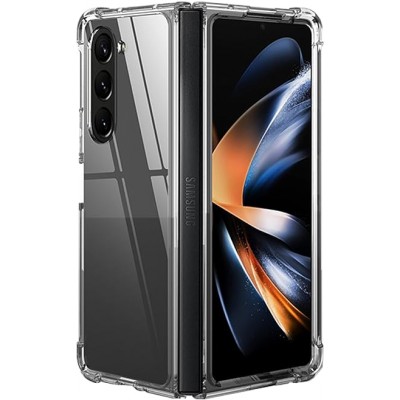 Case Hülle Samsung Galaxy Z Fold6 - Gummi Transparent Gel Bumper mit extra Schutz für Ecken Antischock