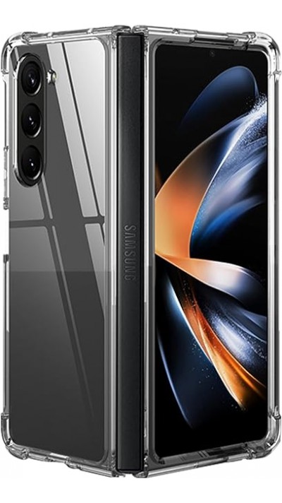 Coque Samsung Galaxy Z Fold6 - Gel Transparent Silicone Bumper anti-choc avec protections pour coins