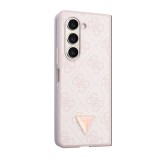 Samsung Galaxy Z Fold5 Case Hülle - Guess Monogramm Kunstleder Metall-Logo und Strass - Hellrosa