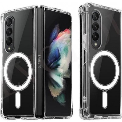 Samsung Galaxy Z Fold6 Case Hülle - Gummi transparent Bumper MagSafe kompatibel - Transparent