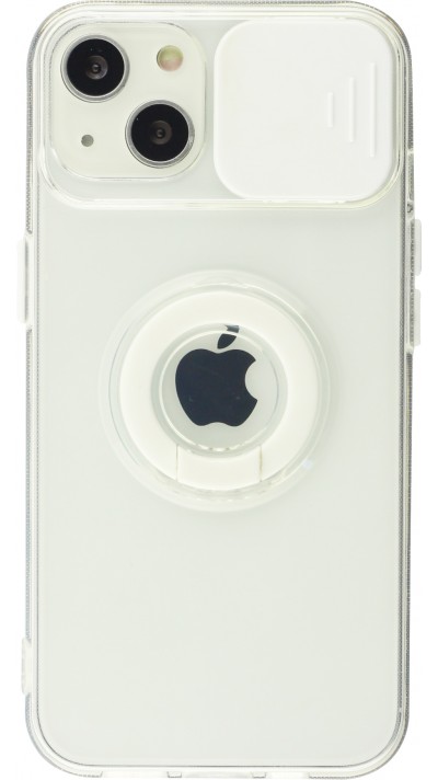 Coque iPhone 14 - Caméra clapet avec anneau - Blanc