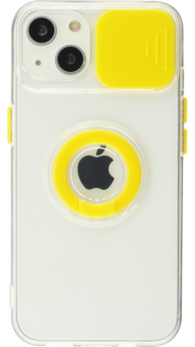 Coque iPhone 14 Plus - Caméra clapet avec anneau jaune