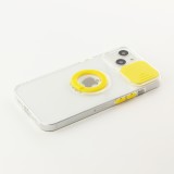 iPhone 14 Plus Case Hülle - mit Kamera-Slider und Ring - Gelb