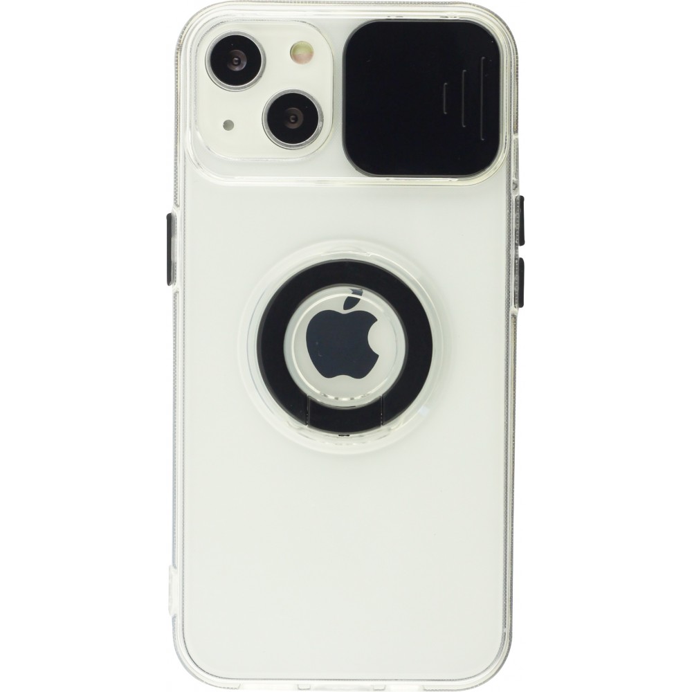 iPhone 13 Case Hülle - mit Kamera-Slider und Ring - Schwarz