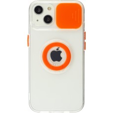 Coque iPhone 14 Plus - Caméra clapet avec anneau - Orange