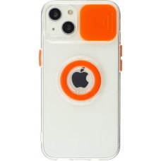 iPhone 14 Plus Case Hülle - mit Kamera-Slider und Ring - Orange