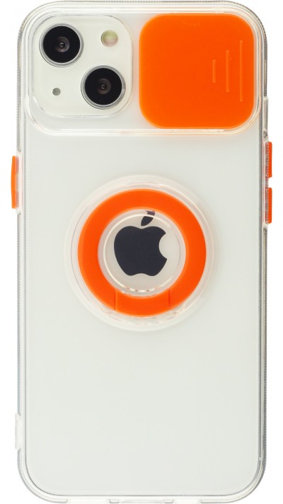 Coque iPhone 14 Plus - Caméra clapet avec anneau - Orange