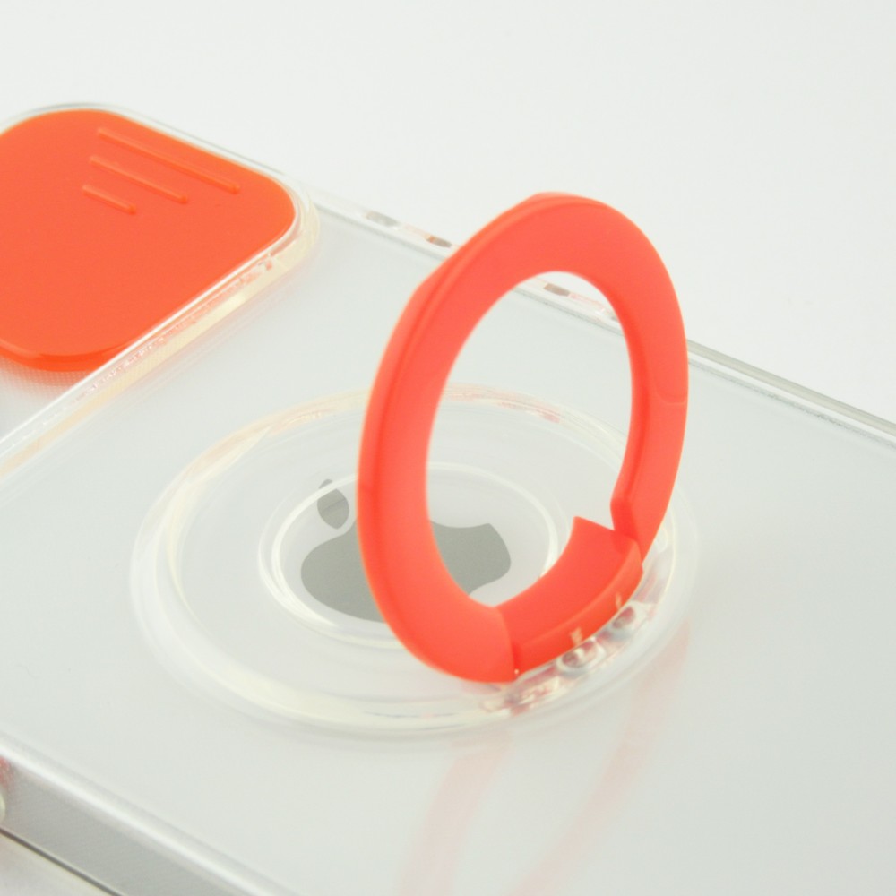 Coque iPhone 14 Plus - Caméra clapet avec anneau - Orange
