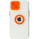 iPhone 14 Plus Case Hülle - mit Kamera-Slider und Ring - Orange