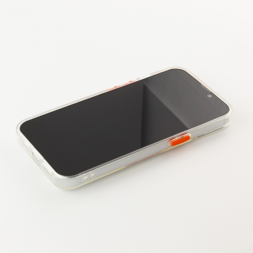 iPhone 14 Plus Case Hülle - mit Kamera-Slider und Ring - Orange