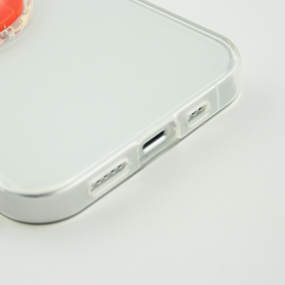 iPhone 14 Plus Case Hülle - mit Kamera-Slider und Ring - Orange