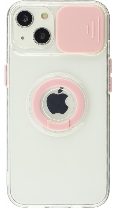 iPhone 13 Case Hülle - mit Kamera-Slider und Ring - Rosa