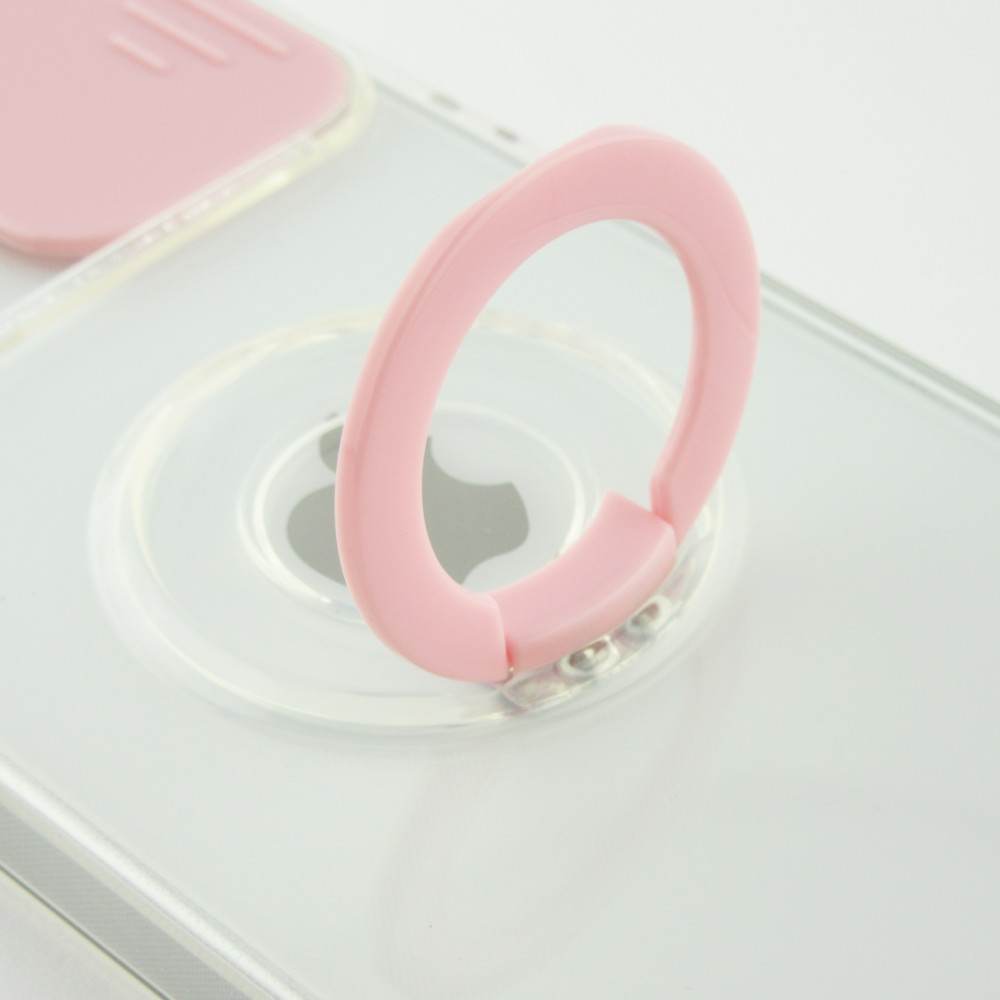 iPhone 14 Case Hülle - mit Kamera-Slider und Ring - Rosa