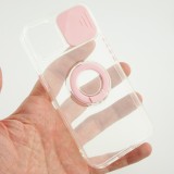 Coque iPhone 14 Plus - Caméra clapet avec anneau - Rose