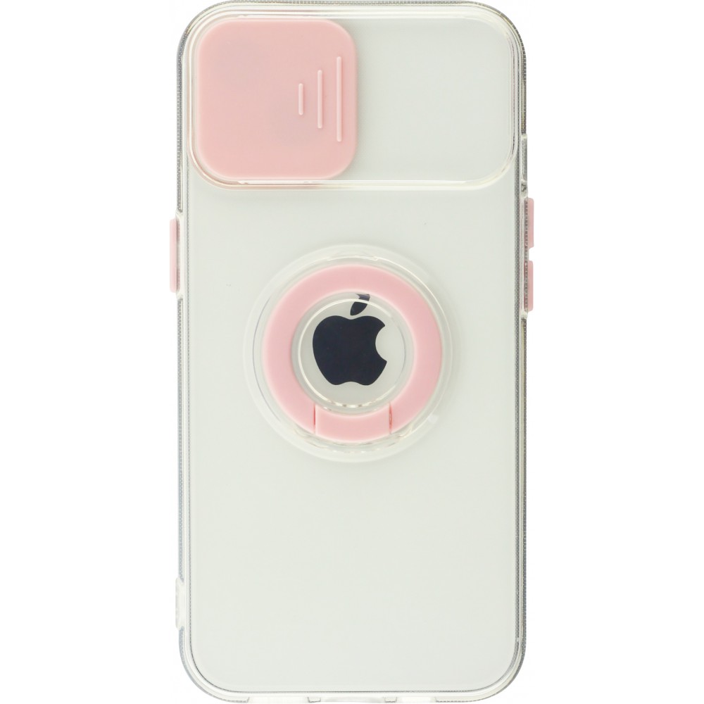 Coque iPhone 14 Plus - Caméra clapet avec anneau - Rose