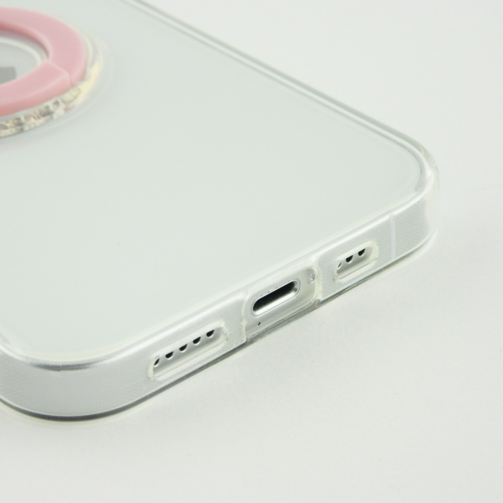 Coque iPhone 14 Plus - Caméra clapet avec anneau - Rose