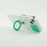 Coque iPhone 14 - Caméra clapet avec anneau - Turquoise