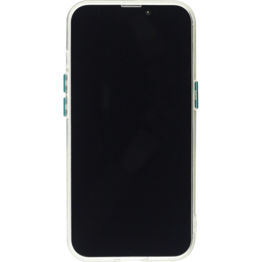 iPhone 14 Case Hülle - mit Kamera-Slider und Ring - Dunkelgrün
