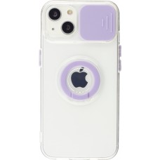 Coque iPhone 14 - Caméra clapet avec anneau - Violet