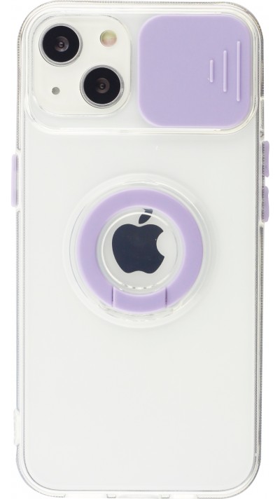 Coque iPhone 14 - Caméra clapet avec anneau - Violet