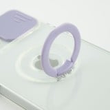 Coque iPhone 14 - Caméra clapet avec anneau - Violet