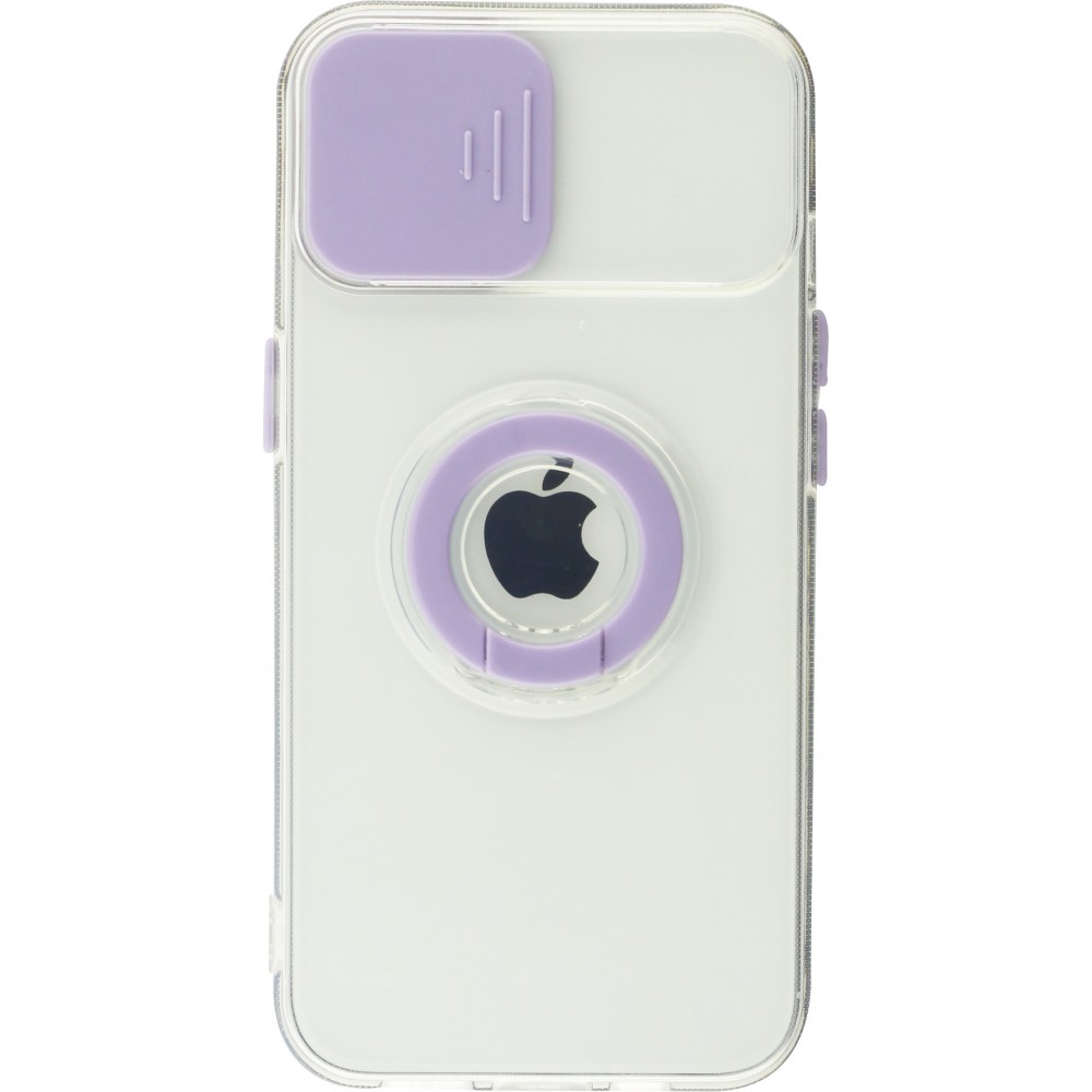 Coque iPhone 14 - Caméra clapet avec anneau - Violet