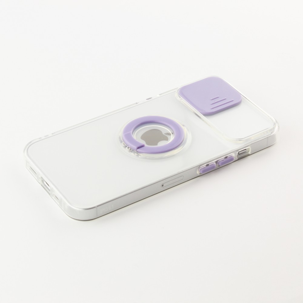 iPhone 14 Case Hülle - mit Kamera-Slider und Ring - Violett