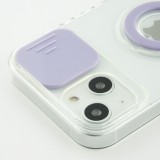 iPhone 14 Case Hülle - mit Kamera-Slider und Ring - Violett