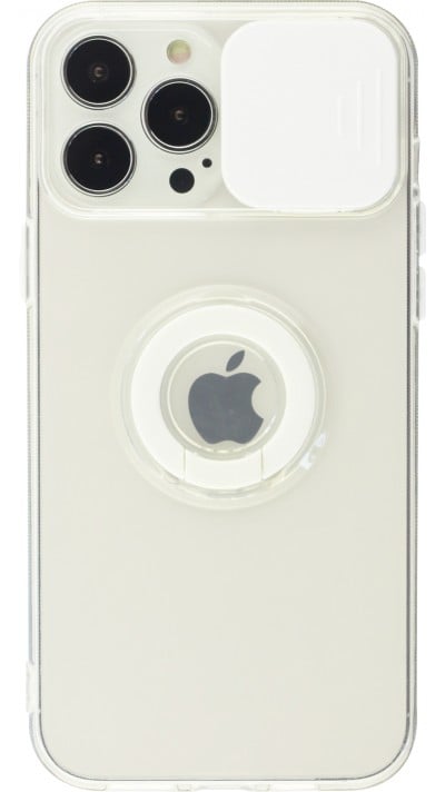 Coque iPhone 14 Pro Max - Caméra clapet avec anneau - Blanc