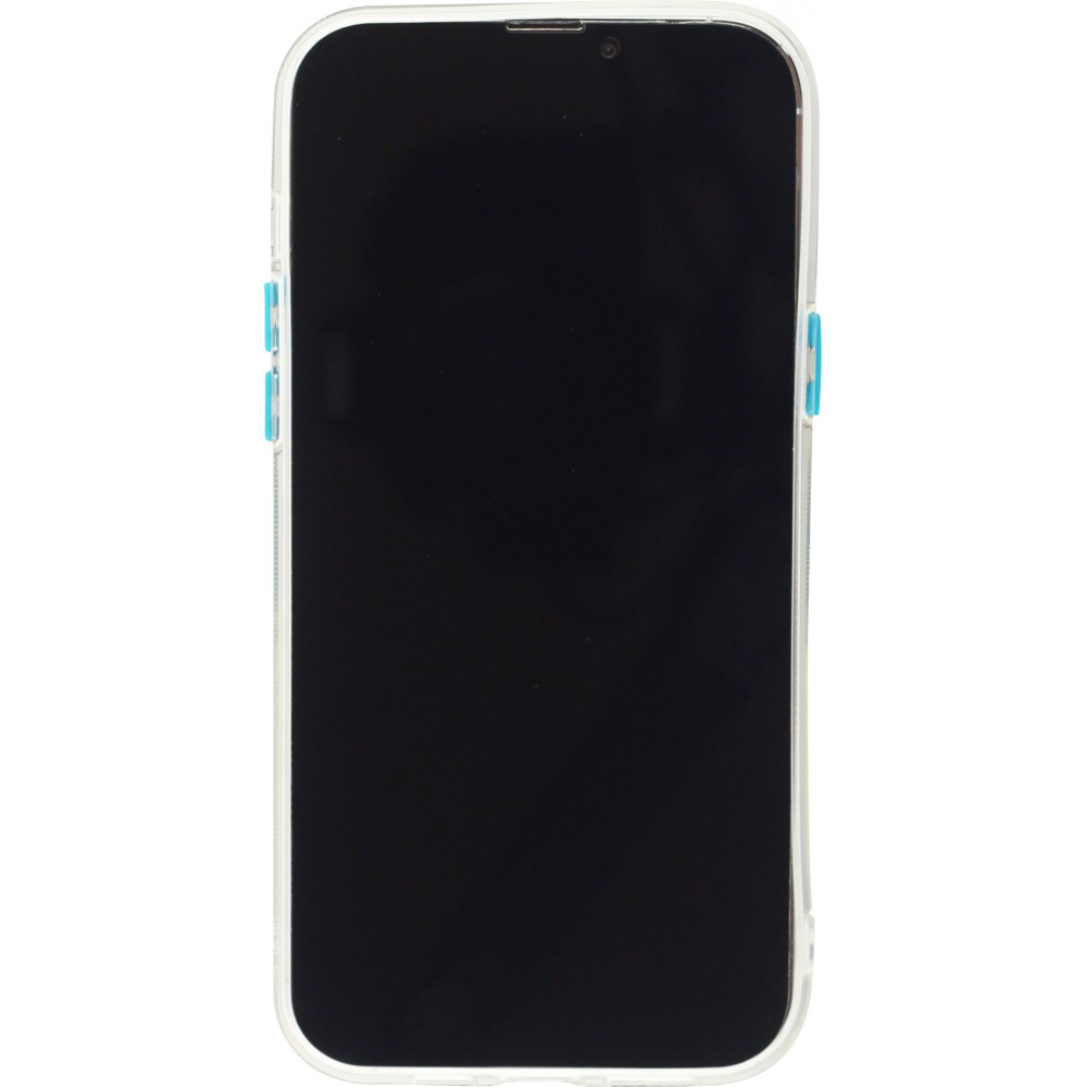 iPhone 14 Pro Case Hülle - mit Kamera-Slider und Ring blau