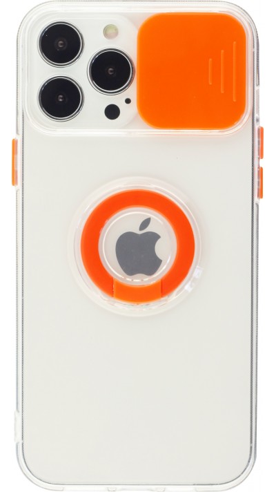 iPhone 13 Pro Case Hülle - mit Kamera-Slider und Ring - Orange