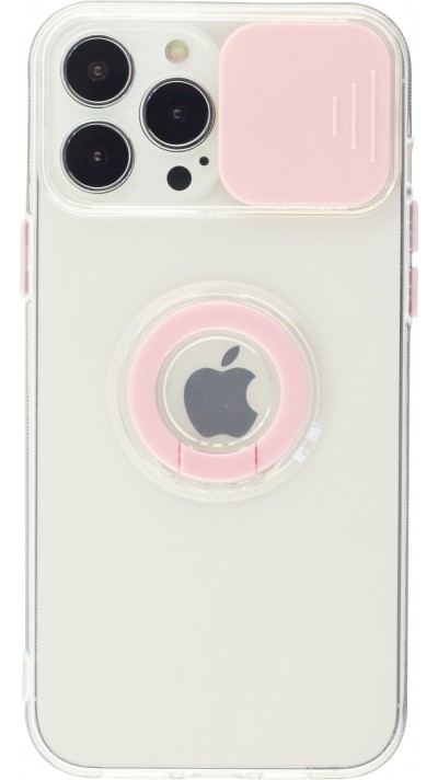 Coque iPhone 13 Pro - Caméra clapet avec anneau - Rose
