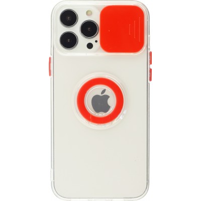 Coque iPhone 14 Pro - Caméra clapet avec anneau - Rouge