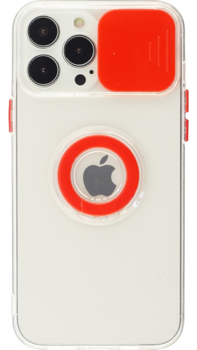 iPhone 14 Pro Max Case Hülle - mit Kamera-Slider und Ring - Rot