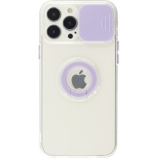 Coque iPhone 13 Pro - Caméra clapet avec anneau - Violet