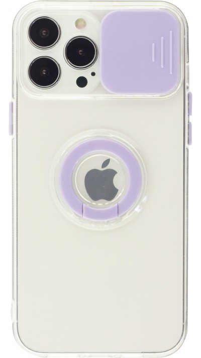 Coque iPhone 13 Pro - Caméra clapet avec anneau - Violet