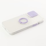 Coque iPhone 13 Pro - Caméra clapet avec anneau - Violet