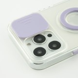 Coque iPhone 13 Pro - Caméra clapet avec anneau - Violet