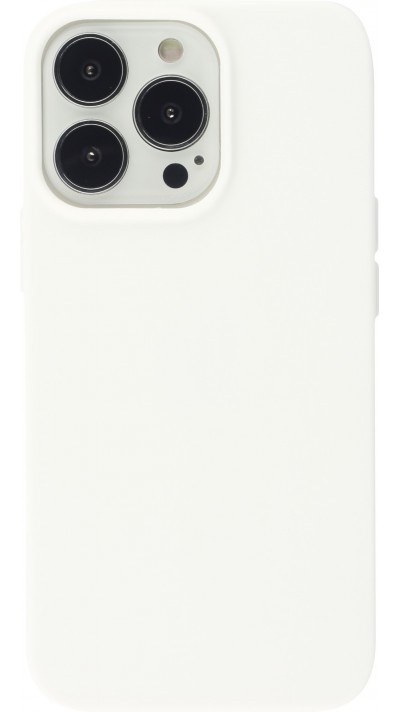 Coque iPhone 15 Pro Max - Silicone Mat - Blanc