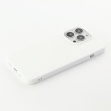 Coque iPhone 15 Pro - Silicone Mat - Blanc