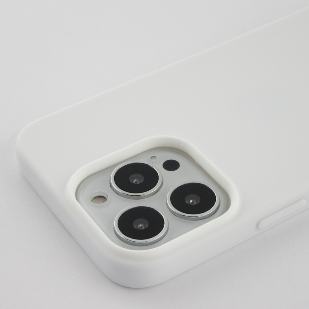 Coque iPhone 15 Pro - Silicone Mat - Blanc