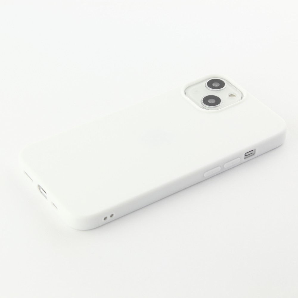 Coque iPhone 13 mini - Silicone Mat - Blanc