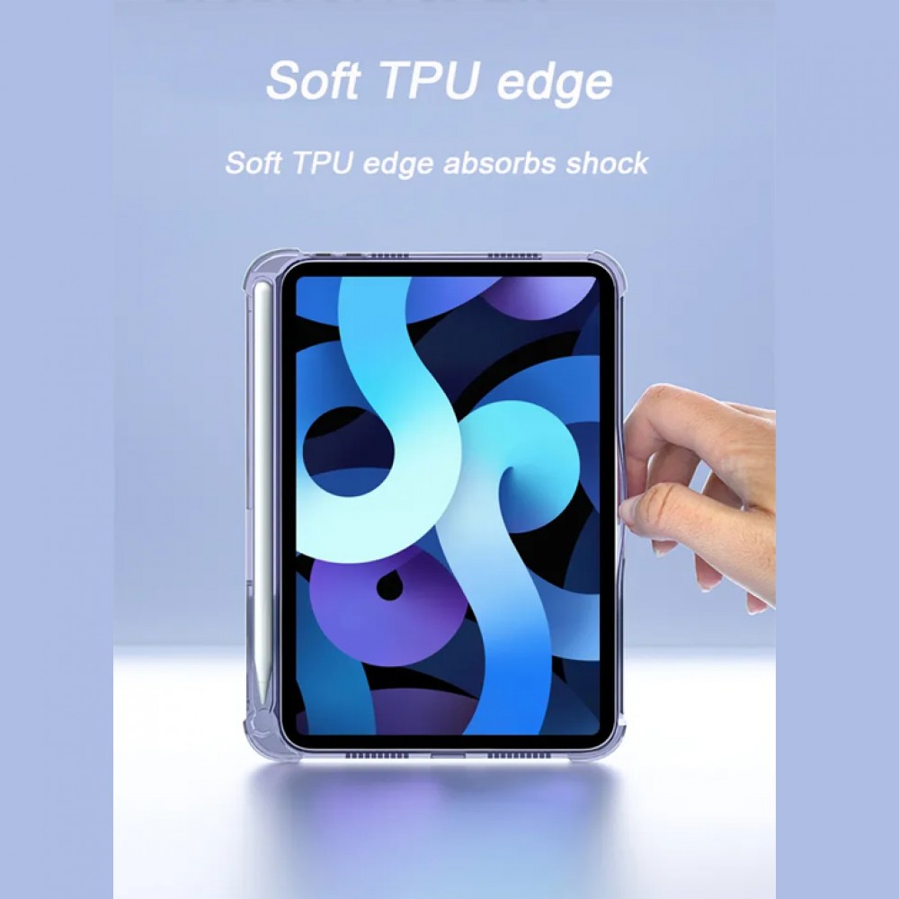Coque iPad Air 10.9" (5e gén/2022, 4e gén/2020) - Soft-Shell TPU bumper Flip - Gris