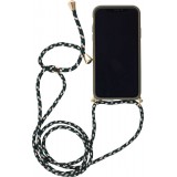 Hülle iPhone 15 - Bio Eco-Friendly Vegan mit Handykette Necklace - Dunkelgrün