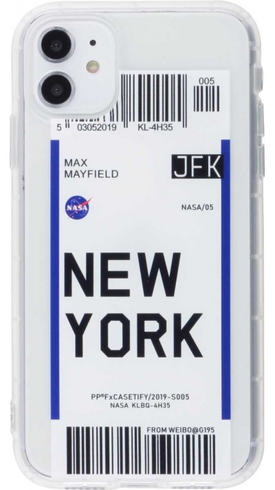 Hülle iPhone 12 Pro Max - Boarding Card New York