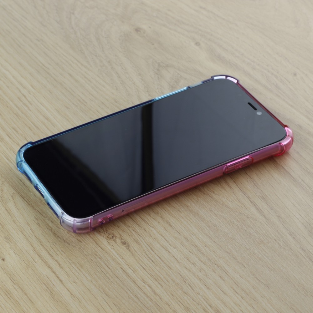 Coque iPhone 16e - Bumper Rainbow Silicone anti-choc avec bords protégés -  rose - Bleu
