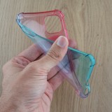 Coque iPhone 16e - Bumper Rainbow Silicone anti-choc avec bords protégés -  rose - Bleu