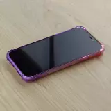 Coque iPhone 12 / 12 Pro - Bumper Rainbow Silicone anti-choc avec bords protégés -  rose - Violet