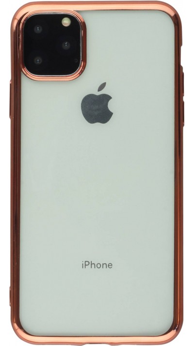 Coque iPhone 11 Pro - Electroplate or - Rose