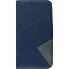 Hülle iPhone 13 - Flip Geometrisch blau